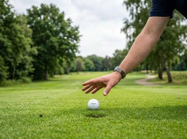Illustration zu Den Ball spielen, wie er liegt; ruhender Ball aufgenommen oder bewegt